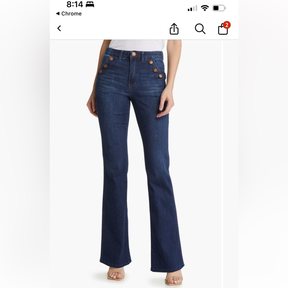 Wit & Wisdom Absolution Button Trim Flare Jeans